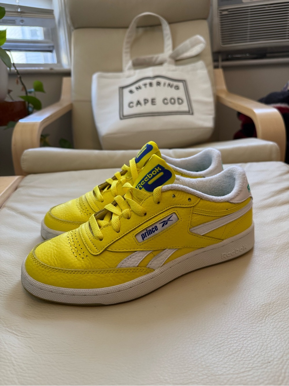 Reebok x Prince Club C Revenge Stinger Yellow Sneakers Men’s 8